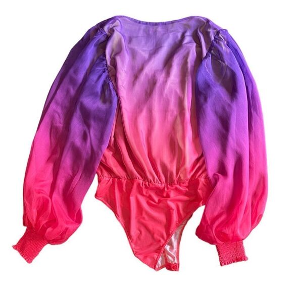 Ombré bodysuit Size S from Flying Tomato Pink Fuscia Purple - Picture 4 of 6